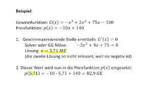 Kosten und Preis Theorie Cournotscher Punkt [upl. by Nazler]