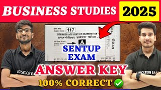 12th Business Studies Answer Key  Bihar Board Sentup Exam  Bst Class 12 Question Paper Solution [upl. by Helenka]