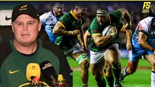 Springboks Rassie Erasmus reacts to beating to Scotland  Springboks PostMatch Audio Presser [upl. by Ecertap996]