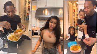 Cardi B Cook A Special Spicy Bowl For Offset Kulture Worried Face For Dady 🍜🌶️🍝❤️😂 [upl. by Toulon589]