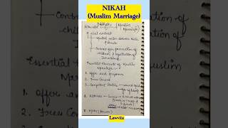 What is Nikah Muslim Marriage meaning explained with notes Lawvita [upl. by Sew703]