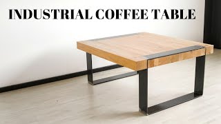 Making an industrial oak and steel coffee table [upl. by Gratia759]