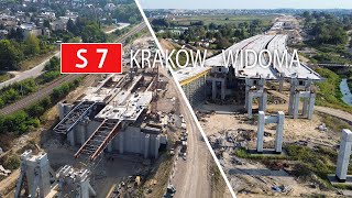 S7 Kraków  Widoma  Węzeł Mistrzejowice S7S52 Wrzesień 2024 DRON [upl. by Otho]