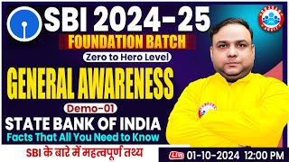 SBI PO Clerk 2024  SBI Foundation Batch 202425  SBI General Awareness Demo 01 Class by Piush Sir [upl. by Hewett]