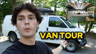 VAN TOUR  My Full 2001 GMC Savana Conversion [upl. by Irene]