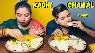 ASMR Eating Tasty Kadhi Chawal With Papad  YashalsMukbang [upl. by Elder]