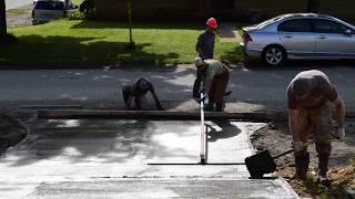 How to pour a sloped concrete driveway [upl. by Nomit449]