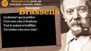 Georges Brassens  Jai rendez vous avec vous  Paroles  karaoké [upl. by Attenaj]