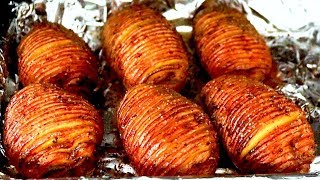 How to make HASSELBACK POTATOES recipe Baked Potato [upl. by Eillom]