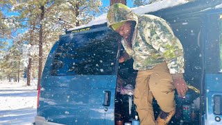 Van Camping in a 10 ❄️ Snowstorm [upl. by Antipus176]