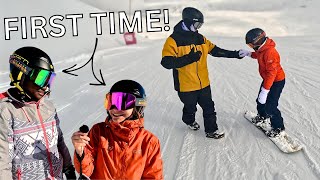 First Days Snowboard Progression REAL BEGINNERS  Giveaway [upl. by Kenay]