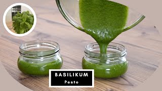 Basilikum Pesto selber machen  Pesto Rezept selber machen Pesto selbermachen [upl. by Kirwin]