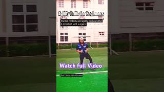 Agility drills for beginners cricket motivation aclrecovery cricketshorts [upl. by Ayim]