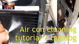 Air con Cleaning GE window type 1hp  tagalog tuorial [upl. by Downing819]