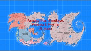 Fantasy Map Simulator Pantala amp Pyrrhia  Timelapse [upl. by Llebasi]