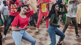 Vijay Tv Dancer Abhinaya and Anjana Semma Kuthu Dance for Jorthaale asal kolaar Kulasai Dasara 2022 [upl. by Gaskins]