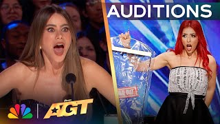 Solange Kardinaly SHOCKS The Judges With Magical Quick Change  Auditions  AGT 2024 [upl. by Blanche]