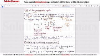 Class 33 SAR of Parasympathomimetic Agents  Medicinal Chemistry  Structure Activity Relationship [upl. by Aufmann]