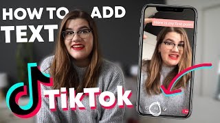 How to add text to TikTok [upl. by Idurt936]