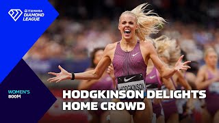 Keely Hodgkinson breaks BRITISH RECORD in London 800m  Wanda Diamond League 2024 [upl. by Iggep619]