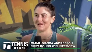 Bianca Andreescu 2023 Miami First Round Win Interview [upl. by Suiravaj]