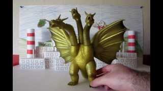 Bandai King Ghidorah 1964 reissue Toy Review [upl. by Ennairoc]