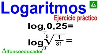 EJERCICIOS De LOGARITMOS CONCEPTOS BÁSICOS  Hallar El Valor De Los Logaritmos 4 [upl. by Ormand]