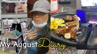 MY AUGUST DIARY night time self care target haul unboxing new breakfast recipe [upl. by Oemor]