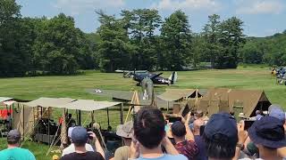 Stinson OY 1 Sentinel and Grumman FM 2 Wildcat takeoff [upl. by Alleuol]