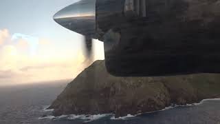 Departure Winair DHC6 from Saba to SXM [upl. by Mullins611]