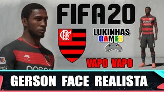 FIFA 20  GERSON  FLAMENGO  FACE REALISTA  LOOK ALIKE  HOW TO MAKE  PRO CLUBS  TUTORIAL [upl. by Dirgis]