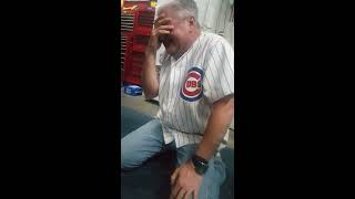 CUBS WIN Jimmys reaction to Cubs winning World Series 2016 RIP Brother 9519 [upl. by Gombach201]