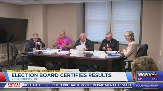 Vigo County Election Board certifies election results [upl. by Nylimaj54]