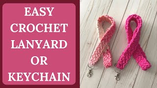 EASY CROCHET LANYARD  EASY CROCHET KEYCHAIN  Craft Fair Crochet  How to Crochet a Lanyard [upl. by Northway515]