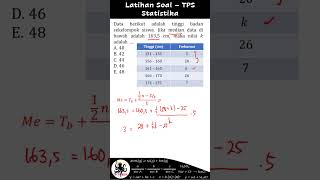 Menghitung Median Data Berkelompok  LS TPS Statistika statistika statistik tps tpsutbk [upl. by Nylhsoj]