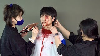 All of Us Are Dead  Gwinam Special Makeup Process Korean Zombie Movie Makeup Artist [upl. by Terpstra]