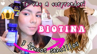 COMO hacer CRECER el CABELLO RÁPIDO con BIOTINA [upl. by Aiuqat771]