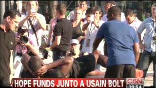 C5N  DEPORTES HOPE FUNDS JUNTO A USAIN BOLT [upl. by Adnylam]