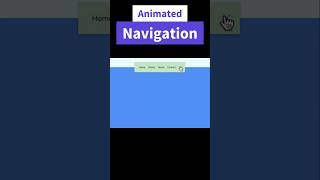 Animated navigation using htmlcssjavascript shorts html css [upl. by Sup]