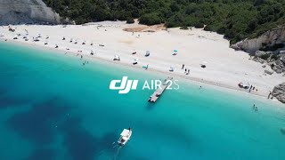 Fteri Beach Kefalonia Greece  DJI Air2S Drone Video HD [upl. by Audley872]