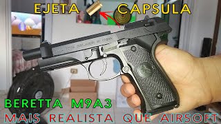 UNBOXING M9A3SIG17 Pistola M9A3 Toy Blowback Ejeta Dardos Capsulas Brinquedo Nerf MERCADO LIVRE [upl. by Rebekkah]