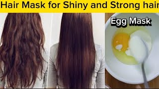 EGG HAIR MASK For DRY FRIZZY HAIR DIY MASK FOR SOFT AND STRONG HAIR  Egg amp Yogurt Hair Mask [upl. by Enida]