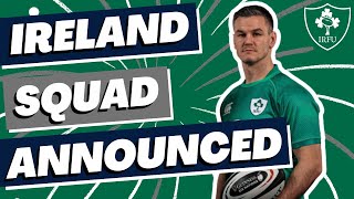 Ireland Squad Named for Rugby World Cup 2023 [upl. by Retniw]