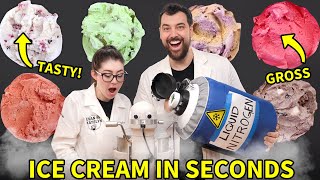 11 Weird Liquid Nitrogen Ice Cream Flavors Made in Seconds [upl. by Asilahs]