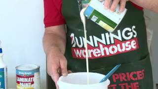 How To Paint Laminate Cabinets  DIY At Bunnings [upl. by Ainezey719]