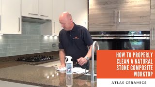 How To Clean A Natural Stone Composite Worktop [upl. by Nwahsar]