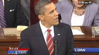 Pres Obamas First State of the Union Address [upl. by Lambart]