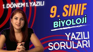 9 SINIF BİYOLOJİ 1 DÖNEM 1 YAZILIYA HAZIRLIK  PDF  2023  2024 [upl. by Amahcen255]