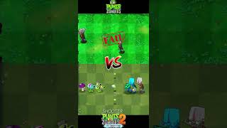 Pvz 2 Vs Pvz  Scaredy Shroom Snow Pea Threepeater Plant Team Vs Bucket zombie Team [upl. by Kennett716]