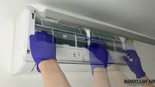 Application for disinfecting indoor air conditioning NANOCLEAN® AIR Ready To Use [upl. by Kucik]